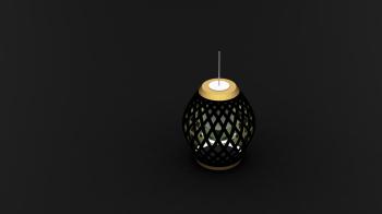 طراحی چراغ تزئینی به همراه جزئیات اجزای طراحی شده مدل